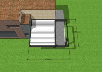 BOCETO DISEÑO PERGOLA BIOCLIMATICA ORIENTABLE MANUAL ESTRUCTURA PLANA TERRAZA MIRASIERRA MADRID 03