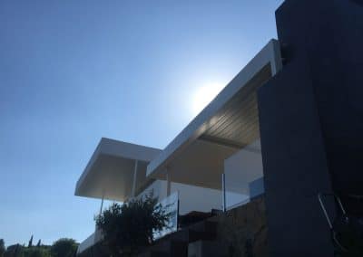 PERGOLA BIOCLIMATICA LAMAS ORIENTABLES MOTORIZADA EN TERRAZA TORRELODONES MADRD 6