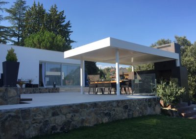 PERGOLA BIOCLIMATICA LAMAS ORIENTABLES MOTORIZADA EN TERRAZA TORRELODONES MADRD 8
