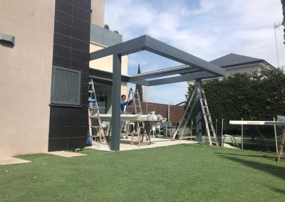 PERGOLA BIOCLIMATICA ORIENTABLE MANUAL ESTRUCTURA PLANA MIRASIERRA TERRAZA MADRID 04